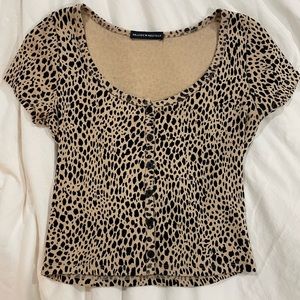 Brandy Melville Cheetah Print Top